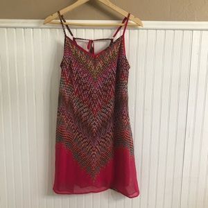 Hot Pink + Multi-color Shift Dress 🧡